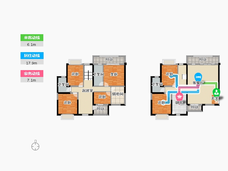 四川省-成都市-恒大名都-215.41-户型库-动静线