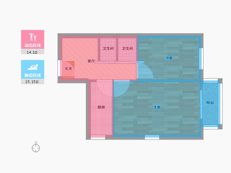 北京-北京市-北大地四里-33.84-户型库-动静分区