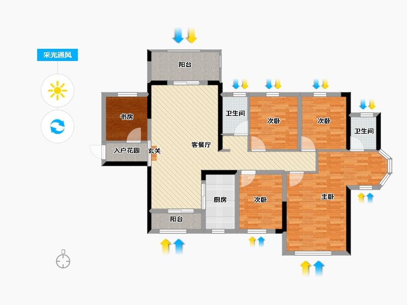 广西壮族自治区-钦州市-咸亨康桥-114.43-户型库-采光通风