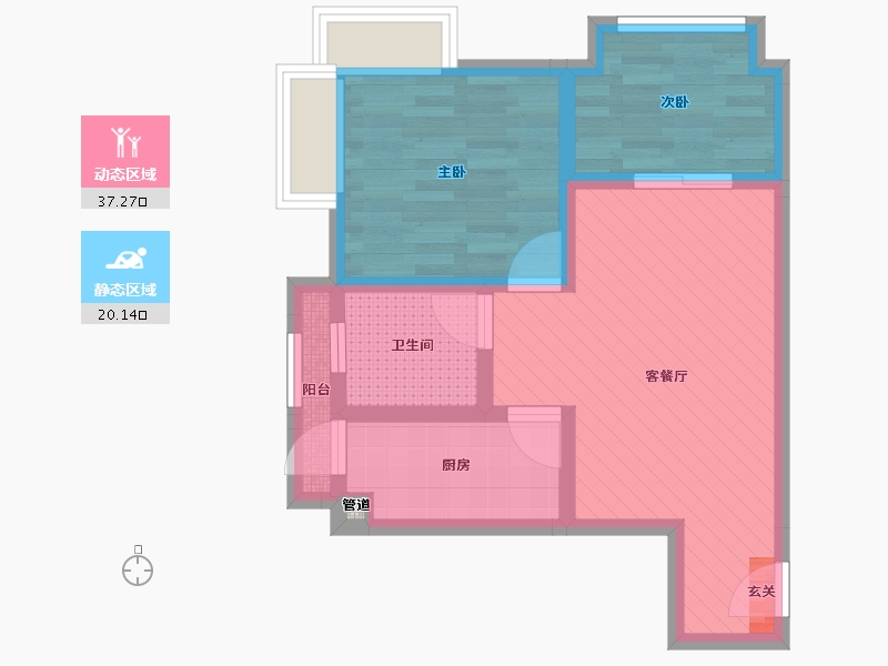 江苏省-苏州市-中联铂悦-48.64-户型库-动静分区