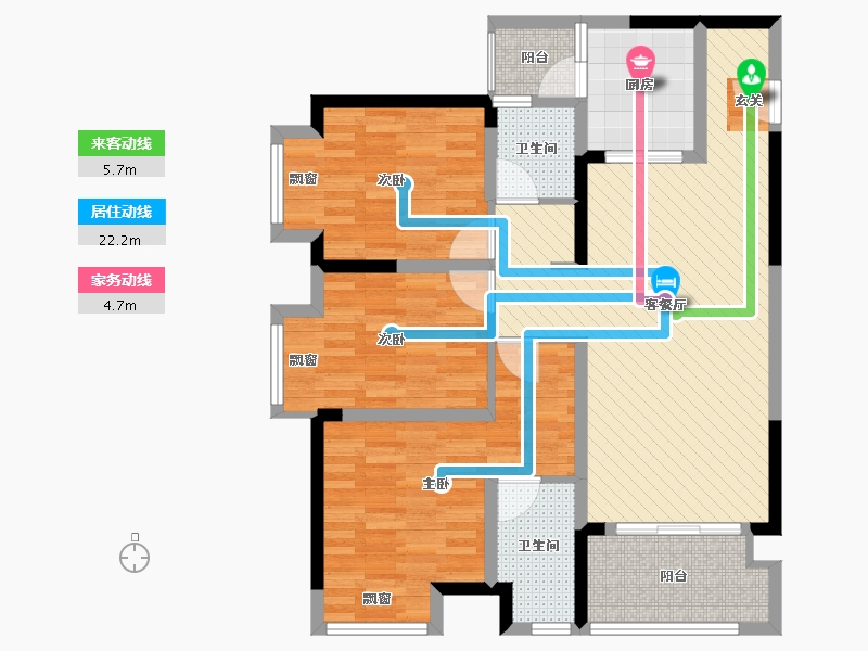 重庆-重庆市-融汇半岛观江-94.39-户型库-动静线