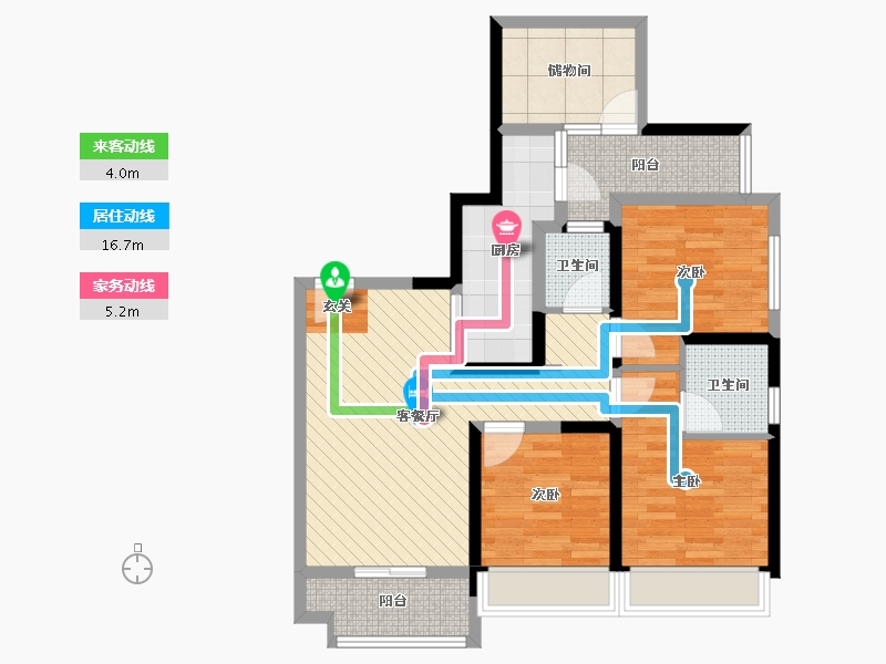 广东省-深圳市-佳兆业城市广场-81.07-户型库-动静线