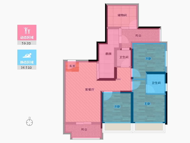 广东省-深圳市-佳兆业城市广场-81.07-户型库-动静分区