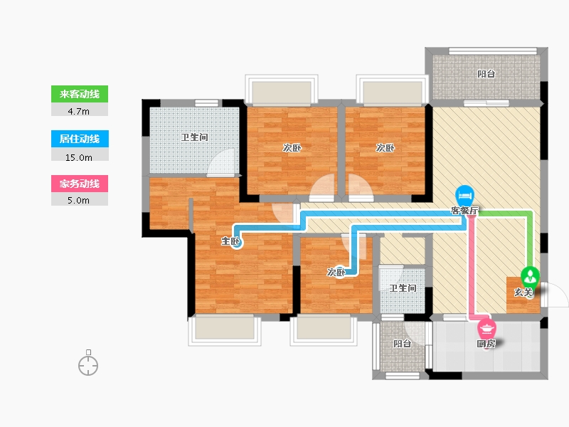 四川省-成都市-天府丽都-97.03-户型库-动静线