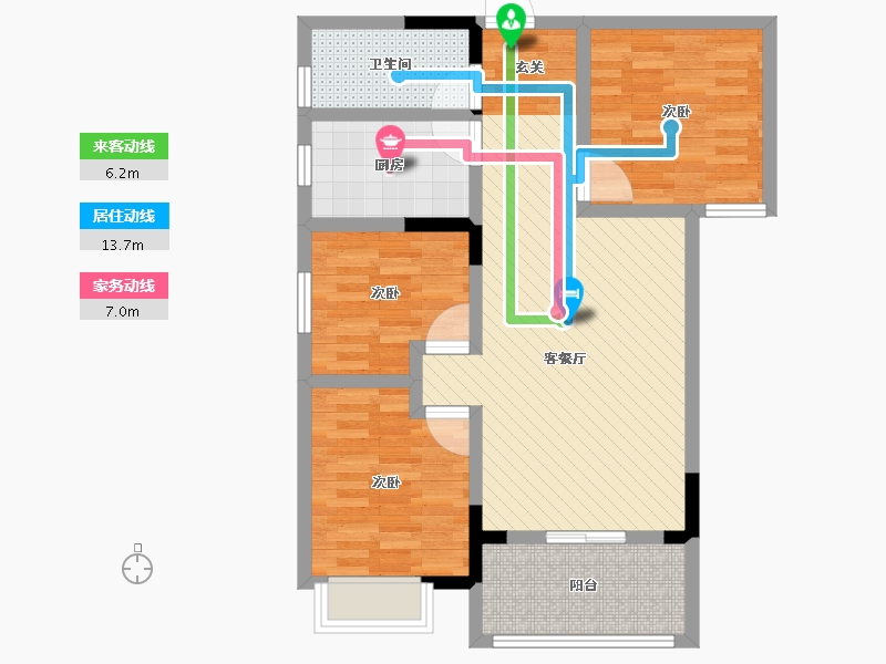 湖北省-十堰市-诗经花苑-78.74-户型库-动静线