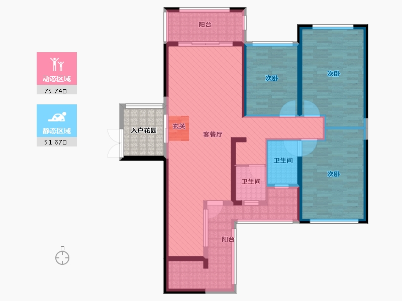 广西壮族自治区-百色市-鼎盛中央城-117.56-户型库-动静分区