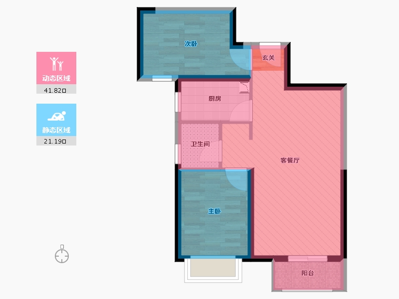 河南省-郑州市-鑫苑小区-55.27-户型库-动静分区