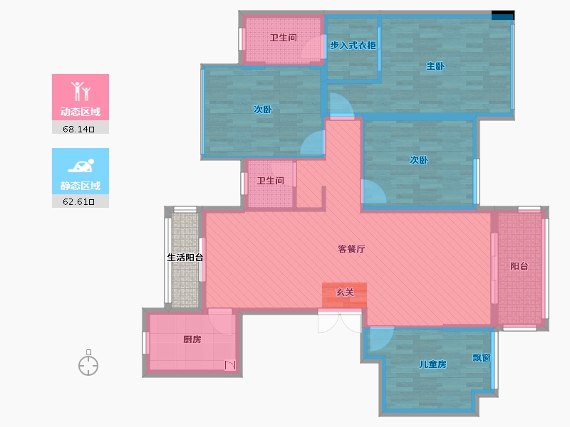 江西省-宜春市-万载百合花城-119.38-户型库-动静分区