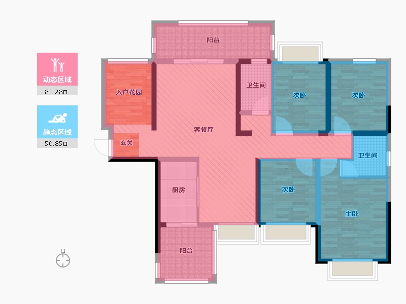 广西壮族自治区-玉林市-天湖御林湾-115.13-户型库-动静分区