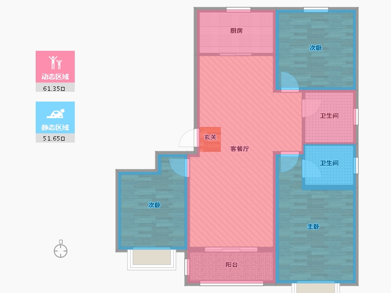 山东省-泰安市-中海名士豪庭-100.00-户型库-动静分区