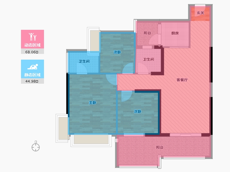 湖南省-郴州市-名邸经典世家-99.89-户型库-动静分区