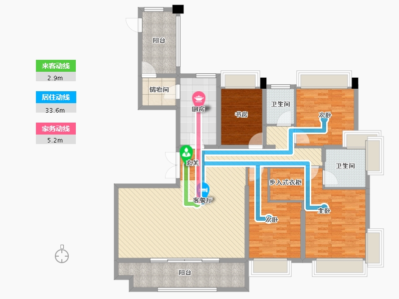 广东省-江门市-嶺江一品-136.67-户型库-动静线