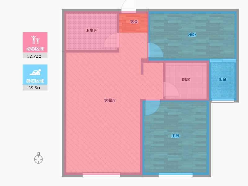 河北省-承德市-乾正家园-80.00-户型库-动静分区