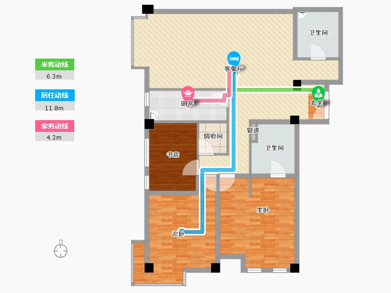 北京-北京市-建邦华府-19号楼-124.44-户型库-动静线