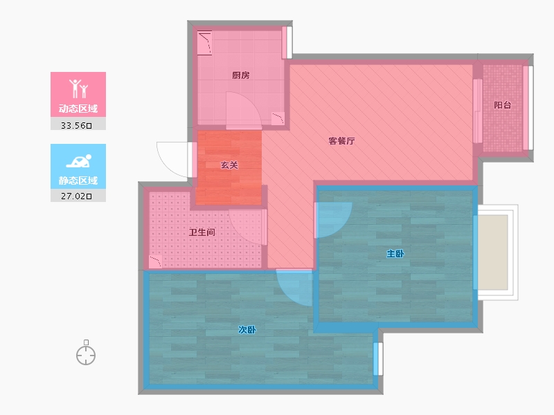 北京-北京市-东风苑-52.84-户型库-动静分区