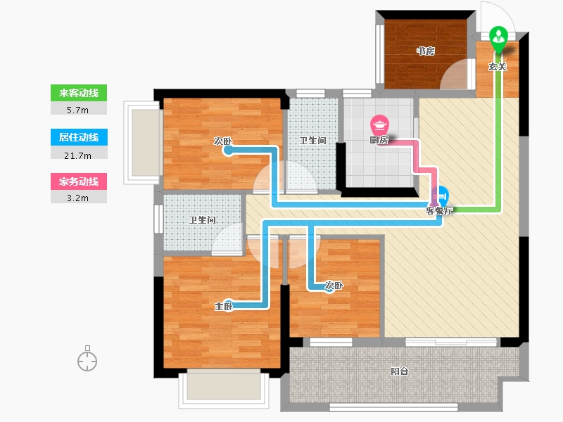 广西壮族自治区-南宁市-荣耀江南-78.13-户型库-动静线