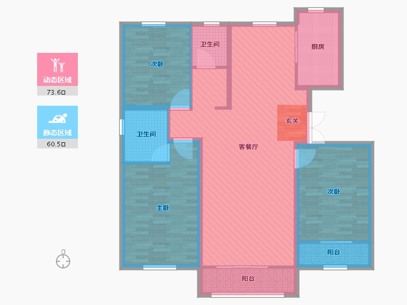 宁夏回族自治区-银川市-共享花园-120.00-户型库-动静分区