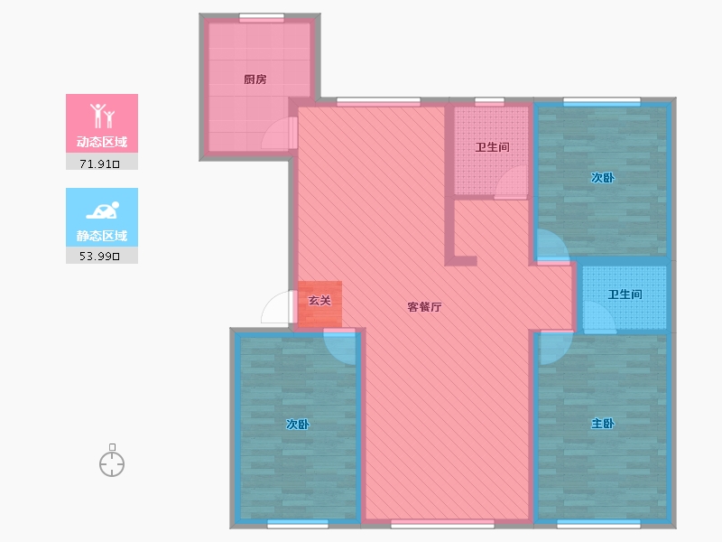 内蒙古自治区-赤峰市-翡翠明珠-112.35-户型库-动静分区