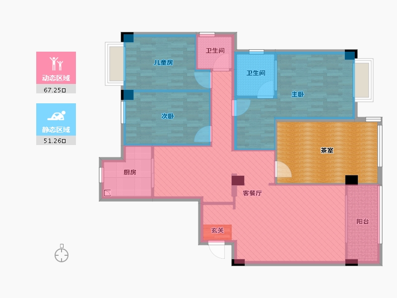 福建省-莆田市-鲤中小区-123.48-户型库-动静分区