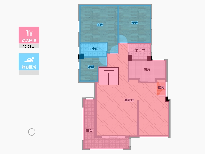 广东省-深圳市-横岗城市中心花园-109.12-户型库-动静分区