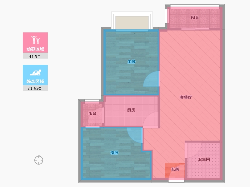 北京-北京市-京棉新城-56.32-户型库-动静分区