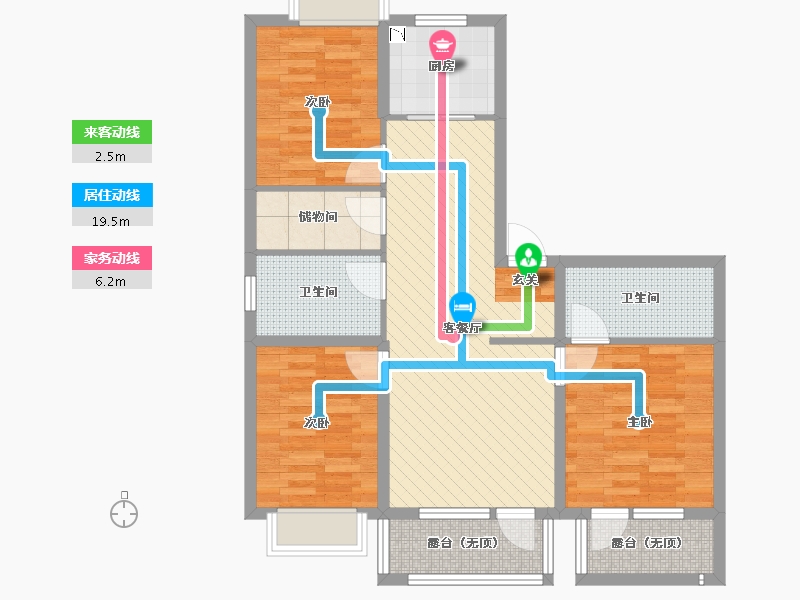 辽宁省-丹东市-和顺-88.54-户型库-动静线