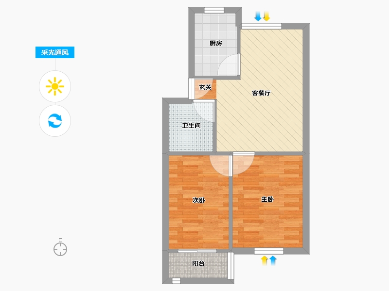 浙江省-杭州市-广德小区-46.01-户型库-采光通风