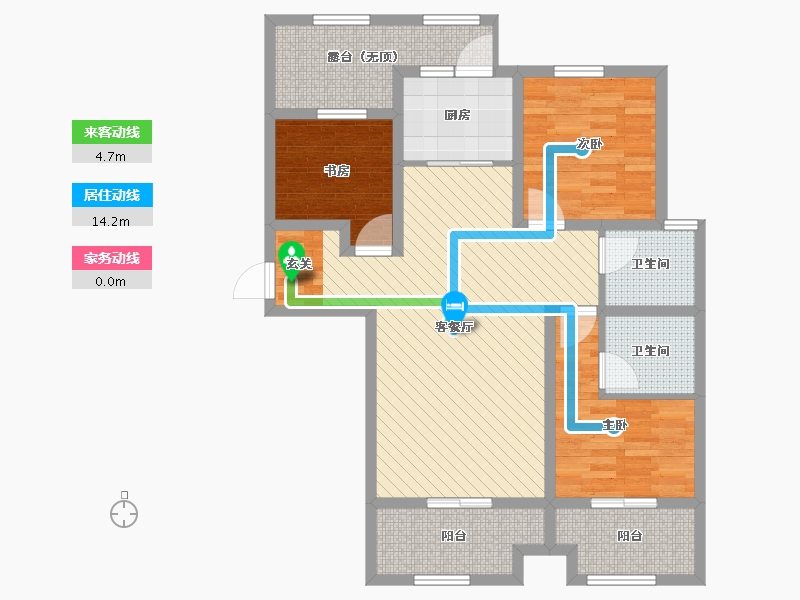 山东省-潍坊市-大有公馆-91.93-户型库-动静线