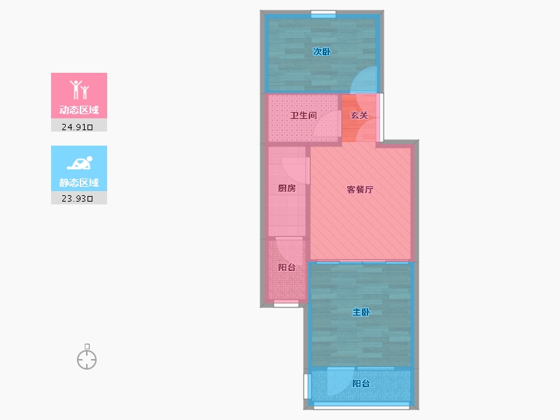 北京-北京市-万柳园小区-42.52-户型库-动静分区