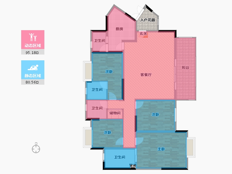 四川省-成都市-新鸿基悦城2期-161.30-户型库-动静分区