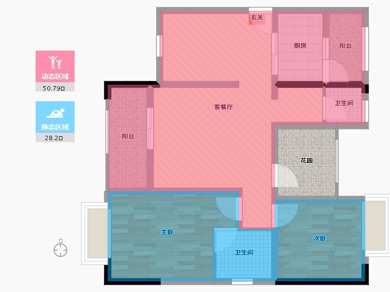 四川省-成都市-汇强上城-72.64-户型库-动静分区