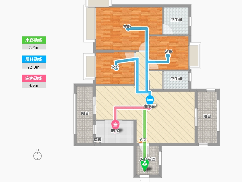 湖南省-永州市-城上城-110.40-户型库-动静线