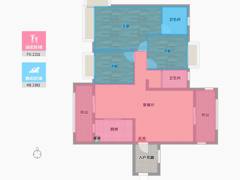 湖南省-永州市-城上城-110.40-户型库-动静分区