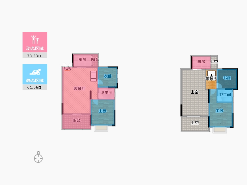 贵州省-黔西南布依族苗族自治州-贵州华联城-166.11-户型库-动静分区