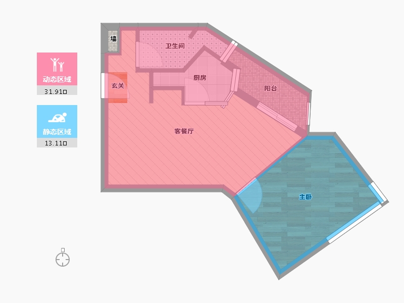 上海-上海市-绿地海怡-39.27-户型库-动静分区