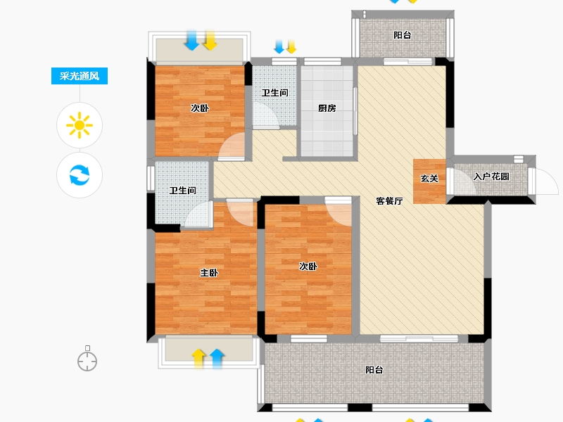 江西省-赣州市-桃李春天-98.15-户型库-采光通风