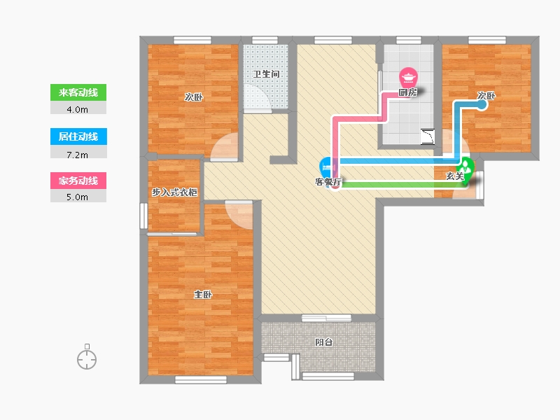 湖北省-武汉市-复地悦城K2-85.22-户型库-动静线