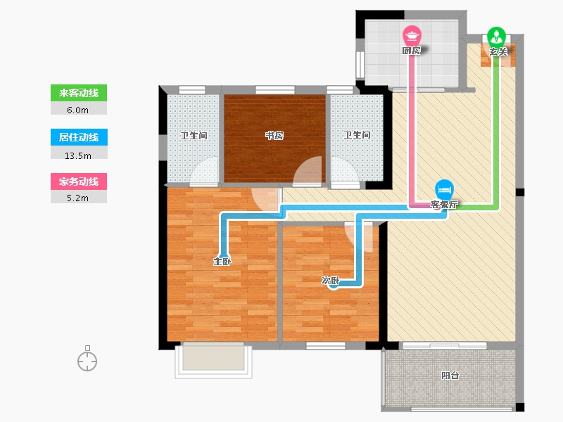 福建省-泉州市-世茂摩天城-86.00-户型库-动静线