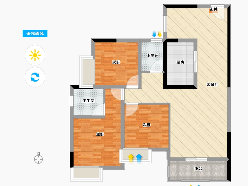 四川省-内江市-和都国际-二期-92.24-户型库-采光通风