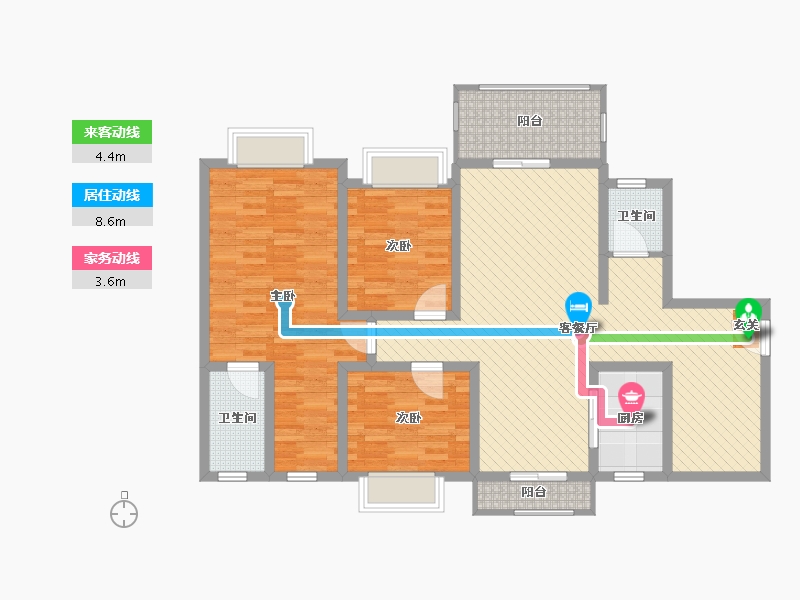 湖南省-益阳市-广扩王府一品江南-110.00-户型库-动静线