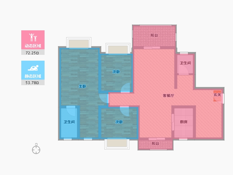 湖南省-益阳市-广扩王府一品江南-110.00-户型库-动静分区