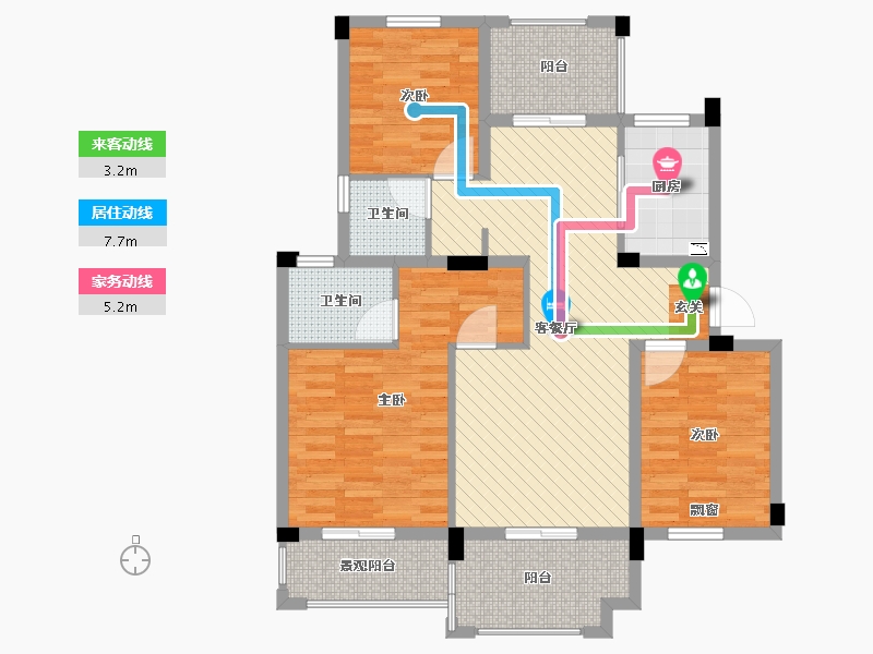 安徽省-滁州市-祥生和家园-94.65-户型库-动静线