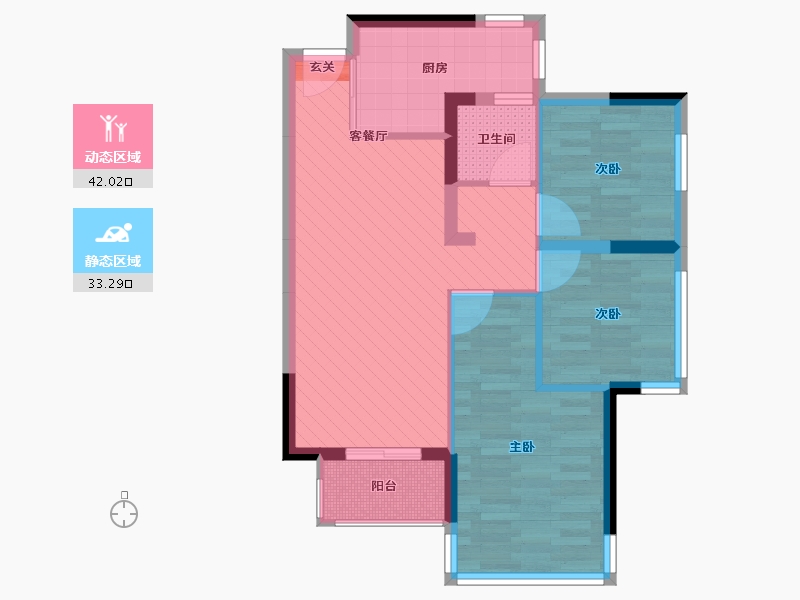 广西壮族自治区-南宁市-合景香悦四季-66.14-户型库-动静分区