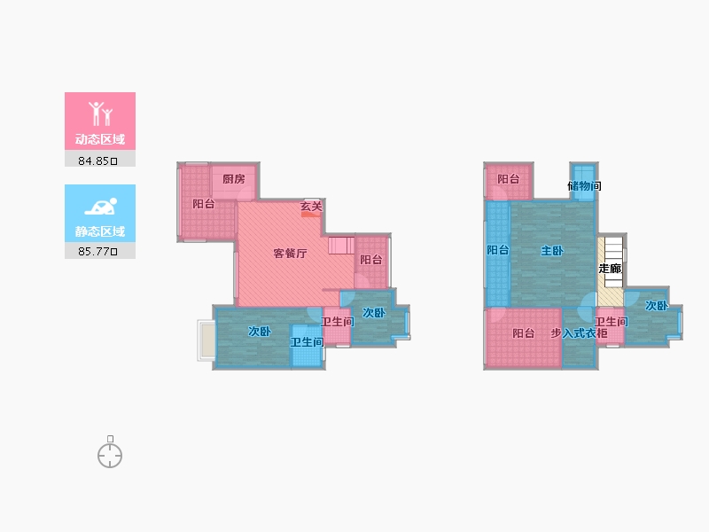 四川省-成都市-师大现代花园-158.58-户型库-动静分区