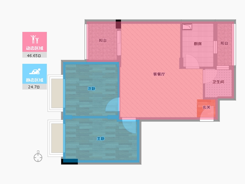 广东省-深圳市-锦城星苑二期-62.70-户型库-动静分区