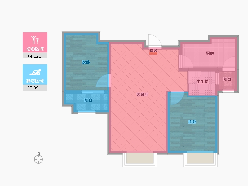 山西省-晋中市-宜佳名都-62.62-户型库-动静分区