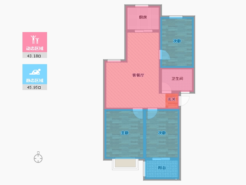 山西省-运城市-西港佳园-77.41-户型库-动静分区