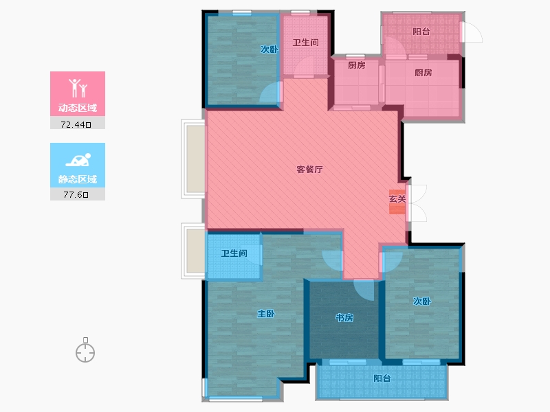 河南省-洛阳市-建业龙城-133.04-户型库-动静分区