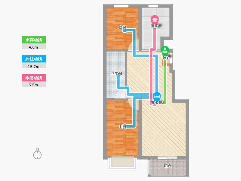 河北省-沧州市-南大港扣村东兴家园-62.01-户型库-动静线