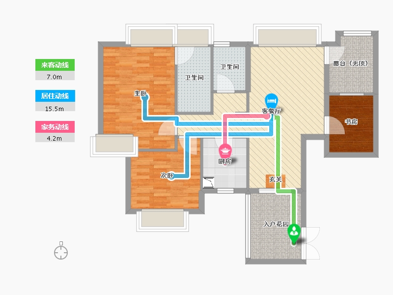 广东省-中山市-蓝天金地-83.23-户型库-动静线